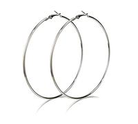 Dainty 100mm 14K Yellow Big Large Hoop Earrings For Women Sensitive Ears Fashion Round Circle Oversize Huggie Hypoallergenic Hoops Minimalist Thin Hooped Statement Gifts Bff Birthday