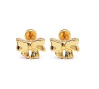 Dainty 20g Bow Cartilage Small Stud Earrings for Women Delicate Tiny Bowknot Studs Flat Screw Back Piercing Earring Wedding Engagement Anniversary Statement Trendy Jewelry for Girlfriend Wife, S