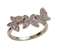 Dainty Butterfly Ring Moissanite Adjustable Engagement Ring for Birthday Valentines Anniversary Mothers Day for Her Promise Rings for Women