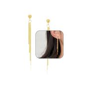Dainty Clip On Tassel Dangle Earrings for Women Long Gold Silver Clip-On Non Pierced Dangling Sparkly Chandelier Chain Earring Dangly Wedding Jewelry, L, Alloy Steel, No Gemstone