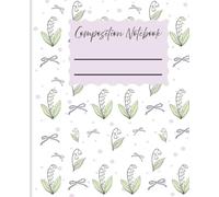 Dainty Coquette Cottage Core Lilly of the Valley Composition Notebook |120 Wide Ruled Pages, 7.5 x 9.25, for kids, tweens, teens, and adults for school, work, ideas, journaling, planning
