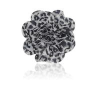 Dainty Fabric Leopard Rose Flower Large Brooch Lapel Pins Delicate Elegant Handmade Flower Brooches Pin Classic for Women Wedding Party Dance Banquet Dress Suit Ceremony Clothes Accessories Jewelry