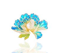 Dainty Flower Brooch Pins for Women Graceful Cubic Zircon Peony Pearl Enamel Badges Lapel Pins Trendy Banquet Prom Dress Jewelry Accessories Gift, Alloy Steel, cubic zirconia