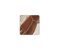 Dainty Gold Hand Chain Bracelet for Women Trendy,Ring Bracelet Hand Chain Bracelets Simple Finger Rings Slave Bracelets Boho Summer Beach Jewelry Accessories, L, no gemstone