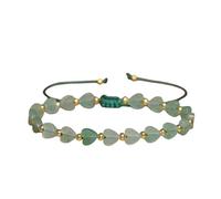 Dainty Heart Shaped Red String Bracelet For Wemen Men, Summer Trendy Cuff Hand Chain Bracelets Blue Green Beige Cord Cute Stackable Jewelry Couples Gift, One Size, Crystal stone, no gemstone