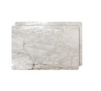 Dainty Home Marble Cork Place Mats Rectangle Silver Gold 12"x18" Set of 2 Washable Placemats Heat Resistant Placemats Non Slip Table Placemats