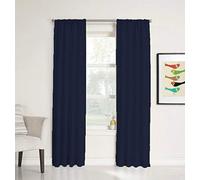 Dainty Homes Room Darkening Rod Pocket Curtains for Window Drapes for Bedroom Polyester - Navy Blue - 600 Series Bedroom Window Curtains - 52'' x 96''