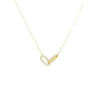Dainty Infinity Safety Pin Choker Necklace for Women 14K Gold Plated Fashion Cute Geometric Round Rectangle Pendant Necklaces Adjustable Muliple Link Chain Necklace Valentine's Day Anniversary Jewelry