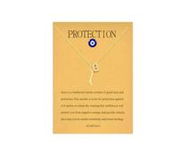 Dainty Letter Italian Horn Pendant Necklace for Women's Spiritual Protection Jewelry, General, Copper, No Gemstone