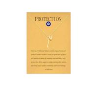 Dainty Letter Italian Horn Pendant Necklace for Women's Spiritual Protection Jewelry, General, Copper, No Gemstone