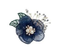 Dainty Mesh Shell Pearl Flower Brooch Pin for Women Girls Fashion Fabric Green Leaf Crystal Acrylic Ball Bead Peony Lapel Hair Pins Dainty Anniversary Christmas Party Dress Accessories Jewelry, M