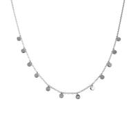 Dainty Multi Disc Choker Necklace for Women Girls Minimalist 925 Sterling Silver Small Round Disc Coin Simple Statement Chain Adjustable Choker Necklaces Fashion Birthday Jewelry Gifts (Silvery)