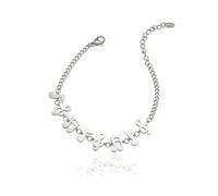 Dainty Musical Note Link Bracelet for Women Silver Plated Treble Clef Charm Adjustable Chain Bracelets Artistic Flavor Birthday Christmas Jewelry Music Lover Fans Singers Gifts for Daughter BFF