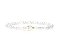 Dainty Pearl Bracelet for Women 26 Letters Bracelet Initial Bracelet Adjustable Letter A-Z Charm Bracelet Gold Beads Bracelet Personalized Birthday Jewelry for Women, Nickel, no gemstone