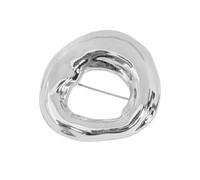 Dainty Round Circle Brooch Irregular Geometric Lapel Pin for Wedding Ceremony Delicate Gold Plated Statement Jewelry Valentine Gift for Daughter Suit Dress Accessories, 1, Metal, no gemstone