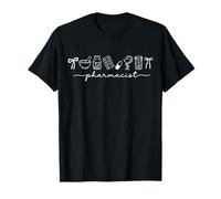 Dainty Script Border Pharmacist Medical Elements T-Shirt