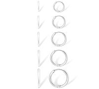 Dainty Small Gold Hoop Earrings for Women Set: 5 Pairs Lightweight 14K Gold Minimalist Huggie Hoop Earrings Cartilage Hoop Earring Helix Earring Tiny Gold Hoops for Women Men 1.6MM Thickness