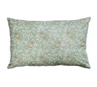 Dainty Songbird XL Rectangular Cushion Cover. Contemporary Vintage Style Design in Modern Duck Egg Blue. 23x15" XL Cover Only