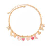 Dainty Strawberry Flowers Charm Choker Necklace for Women Cute Bow Boots Mushroom Shell Starfish Butterfly Tassel Pendant Adjustable Cuban Chain Link Trendy Y2k Summer Beach Holiday Western Jewelry