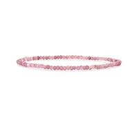Dainty Tiny Petite Seed Caviar Rondell Bead Natural Genuine Faceted Gemstone Blue Larimar Red Garnet Black Pink Tourmaline Green Jade Strand Stretch Bracelet For Women Teen Adjustable Stacking Set