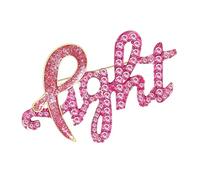 Dainty Zincs Alloy Breast Cancers Awareness Pin Accessories Delicate Letters Shaped Brooch Perfect for Any Outfit Delicate Lapel Brooch