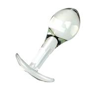 DaiQei Glass Anal Plug Set S/M/L Butt Plug with T-Bar Base Clear Crystal Anal Butt Plug Glass Dildo Anal Dilator Prostate Massager Anal Balls Glass Plug Anal Plug Sex Toy for Women Men