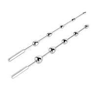 DaiQei Silicone Dilator Urethra Stainless Steel Penis Plug CBT Metal Urethral Stretcher for Men SM Prostate Massage Bondage Stimulate Beads Dilator Urethra for Men Masturbation Sex Toy (Size : L)