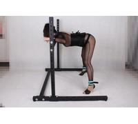 DaiQei SM torture bondage sex device with metal collar handcuffs multifunctional sex furniture floor pillory sex toys couples erotic punishment bench spreader bar for men women couples