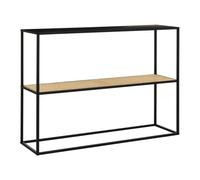 daire metal console table rectangular in black
