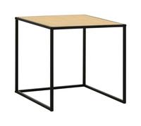 daire wooden side table square with natural rattan top