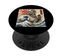 Dairi Kaiju Gomi Panda Trash Raccoon Wave PopSockets Adhesive PopGrip