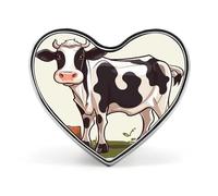 Dairy Cow Button Pin Design Your Own Personalized Pin Cute Button Badge Exquisite Heart Badge Fashion Brooch Metal Decorative Lapel Pins for Hat Clothes Backpack