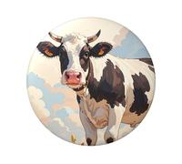 Dairy Cow Button Pins 1 Pc, 2.4 Inch Round Button Badges Metal Personalized Picture Photo Pin Buttons Kit For Craft Supplies Christmas Diy Party Projects, 1 PC, One Size
