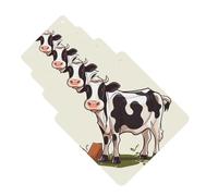 Dairy cow Car Air Fresheners Cards Set of 4 Pieces Personalized Car Fresheners Gifts for Men Women Auto Aromatherapy Tablets Hanging Scented Cards for Wardrobe Bathroom