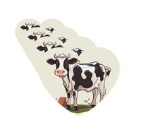 Dairy cow Car Air Fresheners Cards Set of 4 Pieces Personalized Car Fresheners Gifts for Men Women Auto Aromatherapy Tablets Hanging Scented Cards for Wardrobe Bathroom