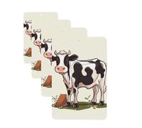 Dairy cow Car Air Fresheners Cards Set of 4 Pieces Personalized Car Fresheners Gifts for Men Women Auto Aromatherapy Tablets Hanging Scented Cards for Wardrobe Bathroom