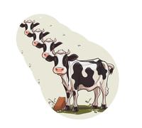 Dairy cow Car Air Fresheners Cards Set of 4 Pieces Personalized Car Fresheners Gifts for Men Women Auto Aromatherapy Tablets Hanging Scented Cards for Wardrobe Bathroom