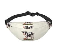 Dairy cow Fanny Pack for Men Women Belt Bag Fashion Waist Bag Everywhere Crossbody Bag Wallet Hip Bum Bag with Adjustable Strap Waterproof Chest Bag for Travel Hiking Sports, Black, One Size