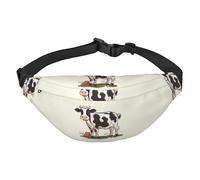 Dairy cow Fanny Pack for Men Women Crossbody Waist Bag Everywhere Belt Bag Wallet Hip Bum Bag with Adjustable Strap Casual Chest Bag for Outdoor Hiking Cycling, Black, One Size