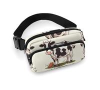 Dairy Cow Fanny Pack for Women Men Adjustable Waist Bag Belt Bag for Travel Sports Hiking, style, 20x13cm