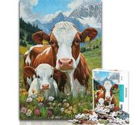 Dairy Cow JigsawPuzzle 1000 Pieces for Adults,Decompressing Intellectual Educational Toy Birthday Present,Gifts,Wall Art (38x26cm)