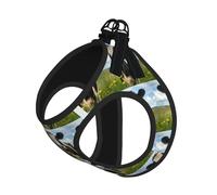 Dairy Cow Print Small Dog Cat Pet Leash Vest Harness, Reflective Vest For Outdoor Walk Hike