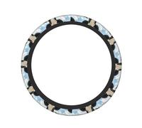 Dairy Cow Print Steering Wheel Cover Car Accessory Breathable Insulated Protection Cars Suv Trucks
