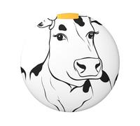 Dairy Cow Round Badge - Durable Tinplate Design With Full Single-Sided Print, Perfect For Custom Gifts & Apparel Decoration