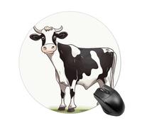 Dairy Cow Round Mouse Pad Smooth Glide Gaming Mousepad Extra Density Portable Comfortable Mouse Mat for Desk, Home, Office 7.8x7.8 Inches