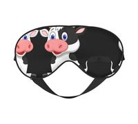Dairy Cow Sleep Eye Mask Smooth Soft Adjustable Shading Blindfold Eye Mask for Rest Travel