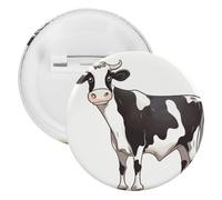 Dairy Cow Tinplate Badge Personalized Round Brooch Large Craft Button Suitable for Teachers, Nurses, Doctors, Staff, Party Gift Accessories, style, 5PCS