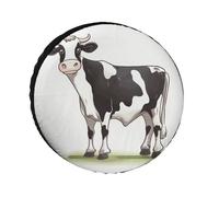 Dairy Cow Tire Covers Waterproof Anti UV Tire Cover 24inch Single Axle Wheel Covers for RV Truck SUV Trailer Universal for All Seasons
