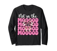 Dairy Farmer Cow Dairy Farming Girl Mom Not in The Mooood Long Sleeve T-Shirt