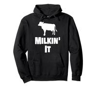 Dairy Farmer Gift Milkin It Shirt Cow Cattle Farming Funny Pullover Hoodie